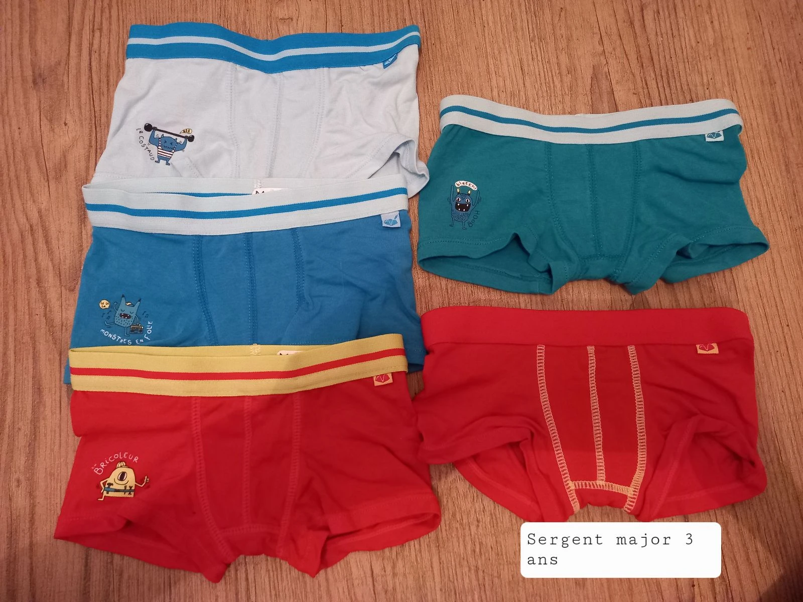 Lot de 5 Boxer garçons 3 ans